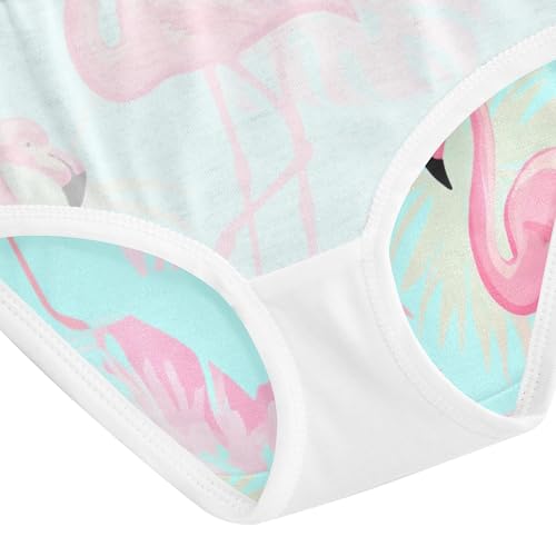 Pink Flamingos Pastel Leaves Blue Girls Underwear Toddler 2t Cotton Girl Panties Cute Fancy Undies Kids Briefs 5