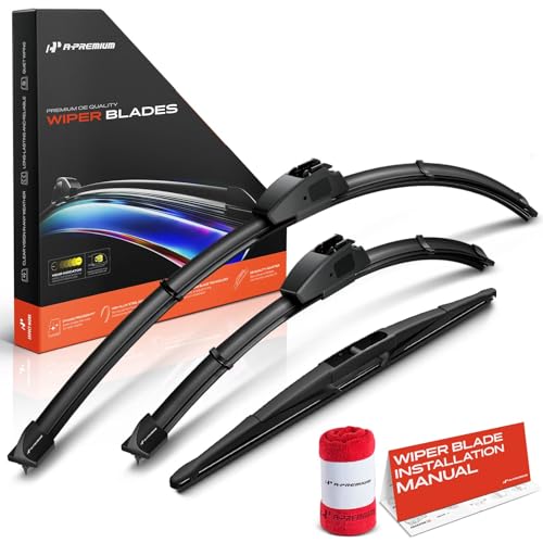 A-Premium Windshield Wiper Blades Compatible with Mazda 3 2019-2024, Hatchback - Front Rear Wipers Blade Set for 26