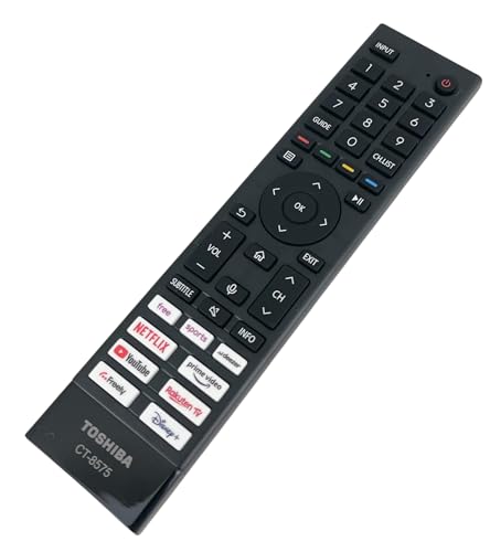 Mando a distancia por voz de repuesto original para Toshiba CT-8575 compatible con RC45261 UV2F 43UV2F53DB 50UV2F53DB 4K VIDA UHD Freely TV