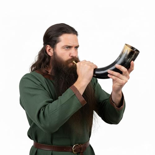 Lord of Battles Blowing War Horn/Pibole/Medieval/Viking/Call/War Horn Genuine Ox Bugle Horn Handcrafted Blowing Horn