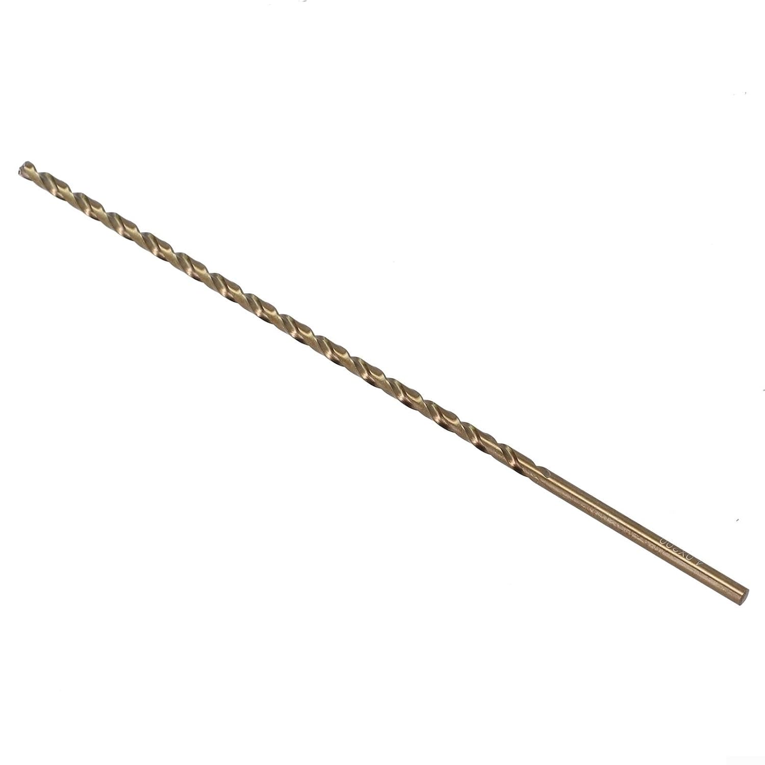 Cobalt Drill Bit Long Series Metal Drill for Stainless Steel Drilling Extended Length For HSS with 135 Degree Split Point Hardened Steel Bit 200mm(4mm)