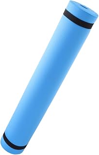 Anti Slip EVA Yoga Mat Portable Exercise Mat for Camping | Blue Fitness Mat, Anti Skid Surface and Comfortable Support, for People of Shapes and Sizes