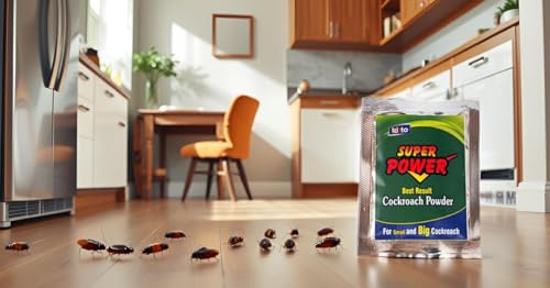 Image of KITTO - Super Power Cockroach Organic Powder inchGuaranteed effect inch Pack Of 4 (4 x 10 g)