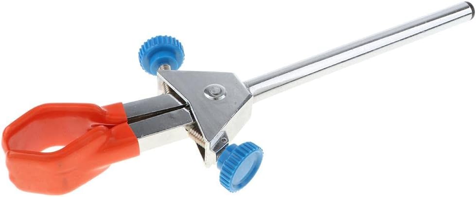 Lab Supplies - Two-Finger Dual Adjustment Condenser Clamp for Heating Experiments, Skidproof Jaws, Max 105mm Jaw Opening, Metal Material, 10.63inch Length - Great for Labs