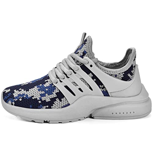 Nyznia Boys Girls Shoes Tennis Running Lightweight Breathable Sneakers For Kids H Grey Size 7 #TOP2