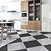 Art3dwallpanels Peel and Stick Floor Tiles 30-Pack 12 x 12 inch, Self Adhesive Waterproof Vinyl Flooring Marble Pattern for Kitchen, Dining Room, Bedrooms, Cover 30 Sq. Ft, Black & White Marble