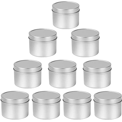 FDDD 12 Stück Kleine Dose mit Deckel Metall, Blechdose mit Deckel Rund Silber, Kerzendose, Metallbox Blechdose Rund, Kerzenglas mit Deckel für DIY Basteln, Gewürze, Kerzenherstellung (Silber)