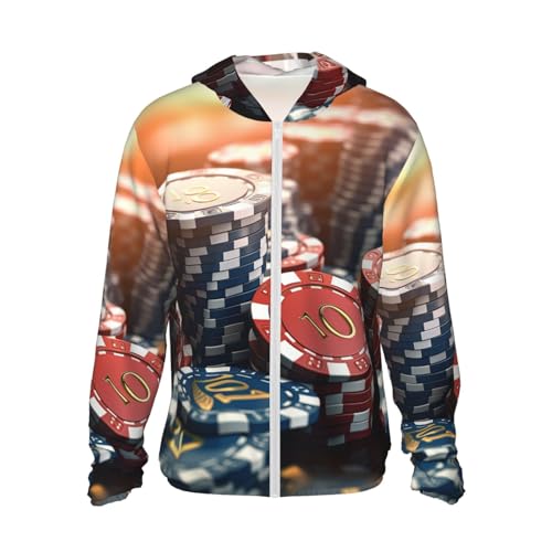 Veste à capuche Casino Chips UPF 50+ idéale pour vos randonnées et sorties