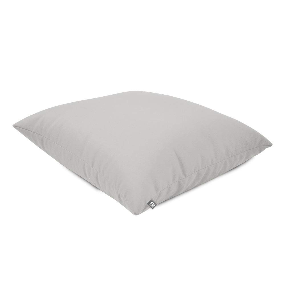 rucomfy Beanbags Square Floor Cushion Large Indoor/Outdoor Bean Bag - Use As Pillow Seat or Chair - Water Resistant and Durable - L70cm x W70cm (Platinum)