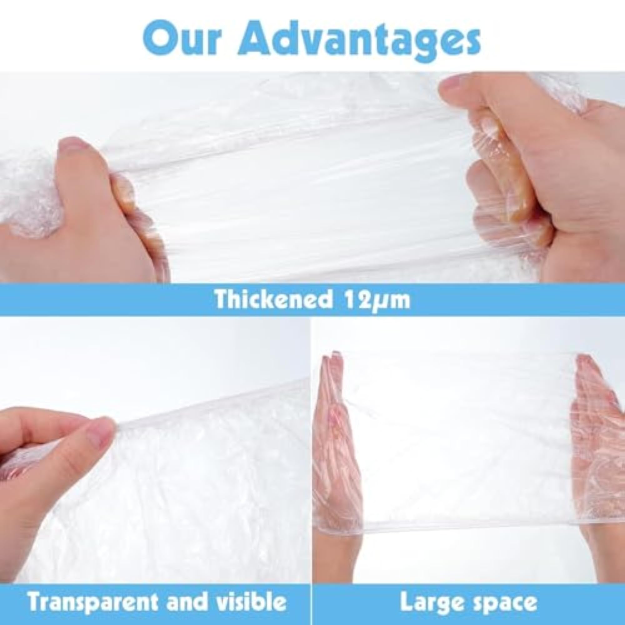Reusable Waterproof Shower Caps for Women and Men
