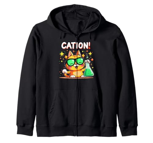 Cat Pawsitive Chemistry Teacher Cation Cat Definition Sweat à Capuche
