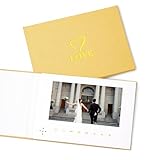 Luxury Linen Bound Video Book | LOVE Theme | 7” IPS Display, Gold Foil Stamping, 3-Hour Video Playback, 4GB Storage | Ideal for Personalized Gifts