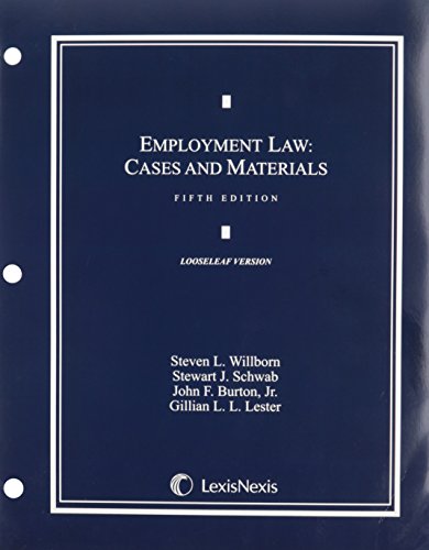 Employment Law: Cases and Materials