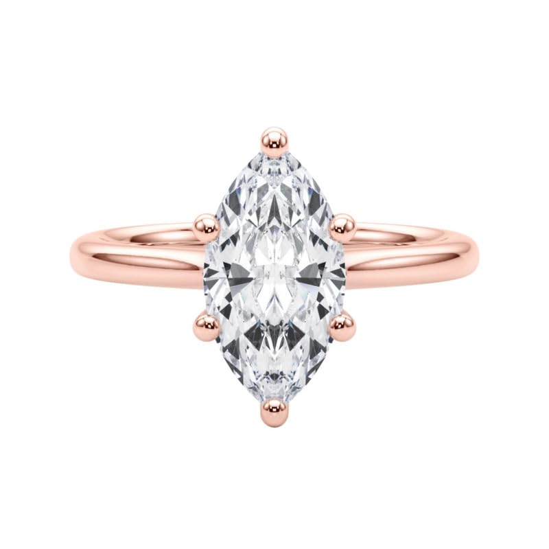 JTC LTD Anillo de compromiso solitario de diamante cultivado en laboratorio de talla marquesa certificado IGI para mujer, anillo de propuesta para ella, de 0,20 a 2,00 quilates, joyería fina fabricada