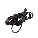 SiAura Material ® - 1m Rindsleder Band, Breite 10mm, Kaffeebraun