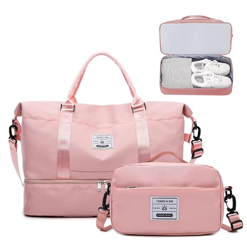 Sac de voyage pour femme et homme grand format imperméable avec sacoche