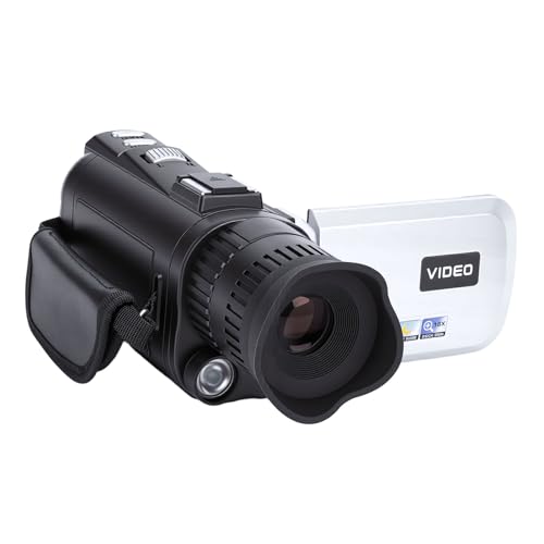Caméscope numérique FHD 1080P avec écran rotatif 270 degrés et zoom 18X coloris argent