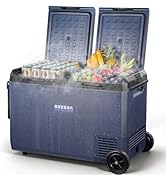 BODEGACOOLER 100QT Portable Car Refrigerator Freezer with Wheels, 12V Fridge Freezer, Electric Co...