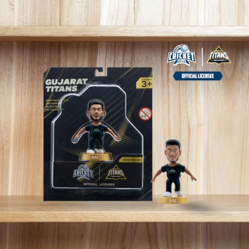 Image of Action Figure, IPL Edition 360 Rotatable Head, Cricket Player for Fans & Collectors (3 Inch Sai Sudharsan)