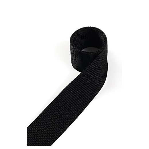 1buy3 Fettuccia Polipropilene, Alta 20 mm e Lunga 12 Metri, Colore: 25 - Nero | Anche Alta 25mm, 30mm, 40mm o 50mm | 4 o 12 Metri di Lunghezza | 30 Colori