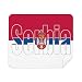 Serbia Country Flag Name Cleaning Cloth Screen Cleaner 2pcs Suede Fabric