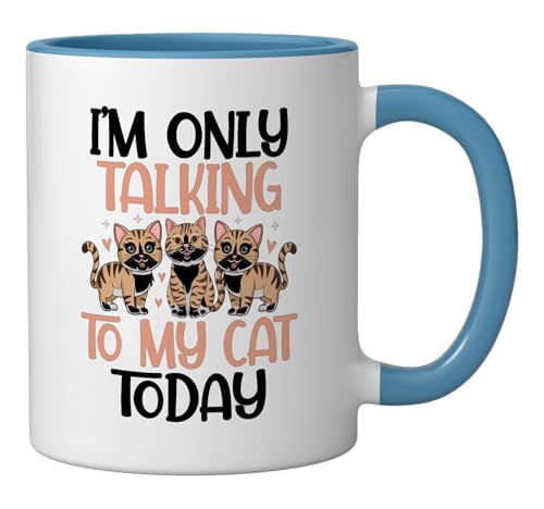 Taza de Cerámica Azul y Blanco 11 onzas miniatura 2