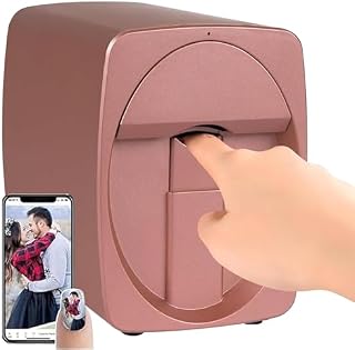 Nail Printer Nail Art Machine, Portable 3D Nail Painting Machine, 800+ Designs, Printing and Rying as One, 30s Done, App/DIY Digital Nail Printer for Cute Girls Women Gift Pink (Pinks)