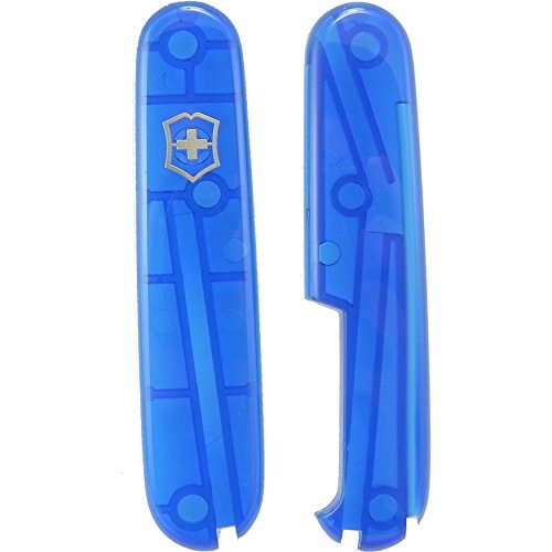 Victorinox Genuine PLUS plastic covers - 91mm scales with extra pen slot (Transculent Blue)