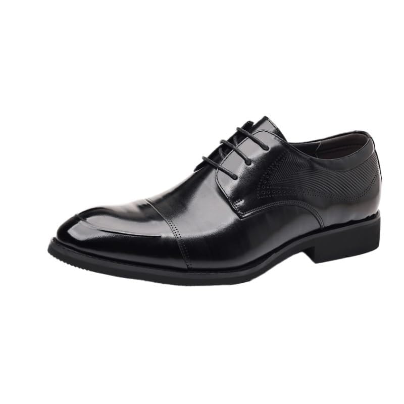 Men's Breathable Oxfords Formal Dress Leather Formal Business Oxford Shoes Casual Work Office Comfortable Business Shoes