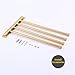 GERZWY Wall Mount Bath Towel Rack with 4 Arms Hanger Towel Holder Bathroom Swing Arm Towel Bars Organizer Stainless Steel Gold Finished HYG04-BE