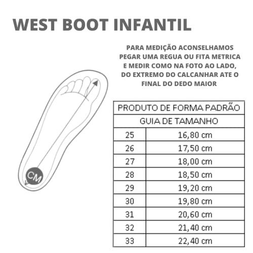 Tenis Infantil West boot Original Kids Star Escola Star Cores (29, Branco Couro)