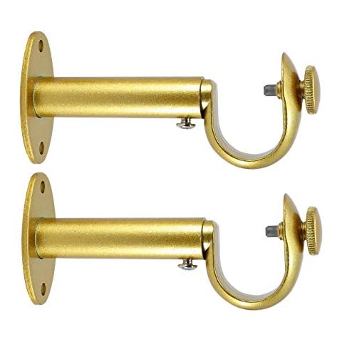 Meriville Adjustable Gold Curtain Rod Bracket Cover