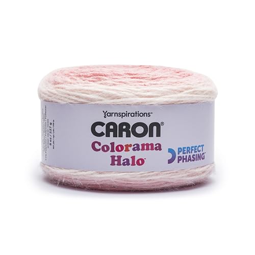 Image of Caron Colorama Halo Cake Caron Rose Frost Yarn - 2 Pack of 8oz /226.79g - 71% Acrylic,18% Nylon,11% Polyester - #5 Bulky - 60 Yards for Knitting, Crocheting & Crafts