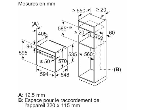 SIEMENS Four encastrable nettoyage pyrolyse HB574ABR3F - vue 8