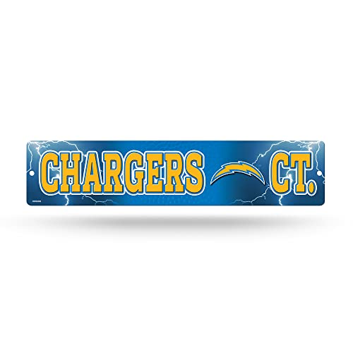 Rico Industries NFL Los Angeles Chargers 16-inch Plastic Street Sign Décor