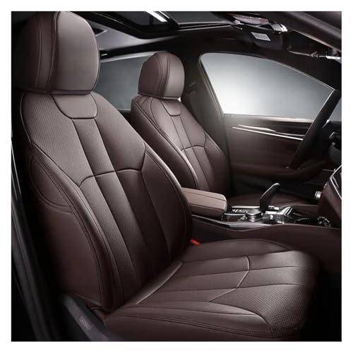 Housses siège auto luxe en cuir café 360° pour Skoda Octavia 2
