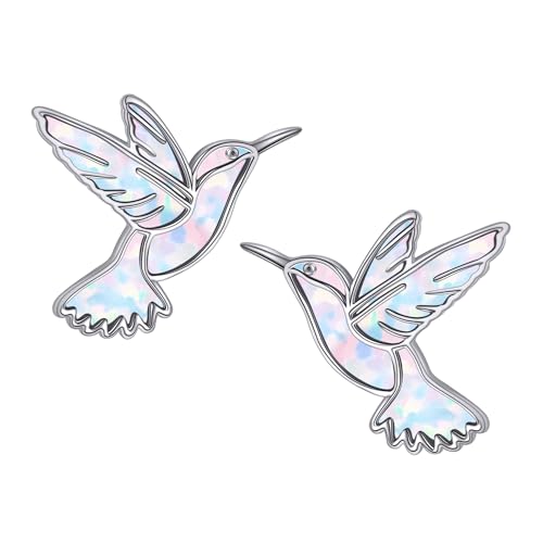 Image of Animal Stud Earrings 925 Sterling Silver Elephant /Unicorn /Chicken /Flamingo /Highland Cow /Hummingbird Earrings Animal Jewelry Gifts for Women