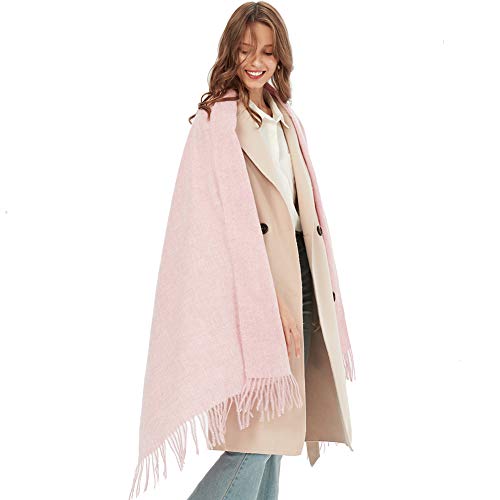 Fumeepro Bufanda cálida de invierno de cachemir Pashmina de lana chal largo y grueso Cover