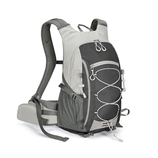 25L Hiking Backpack with Rain Cover Lightweight Hiking Daypack for Travel Camping Outdoors Knapsack for Men Women (Black)