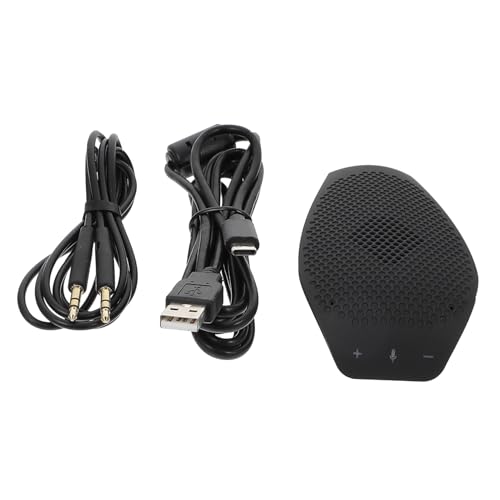 LALAFINA 1Pc Omnidirectional USB Microphone for Video Conferencing Voice Pickup Easy to Use Desktop Mic for Online Meetings Streaming and Lectures Black