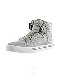 supra shoes maroc SHOES Supra Homme Baskets Vaider Unisex Gris Blanc 38.5 EU Sneaker Sport Décontracté