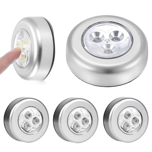 YOFDAL Lámpara Nocturna, Luz Armario, Luz Noche con Sensor de Movimiento, Con Almohadillas Adhesivas, (4 Packs)