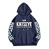 Umiquansome Katseye Merch Hoodies for Women UK Women's Fashion Winter Oversized Hoodie Ladies Tops Print Sweatshirt with Pockets Navy S #2