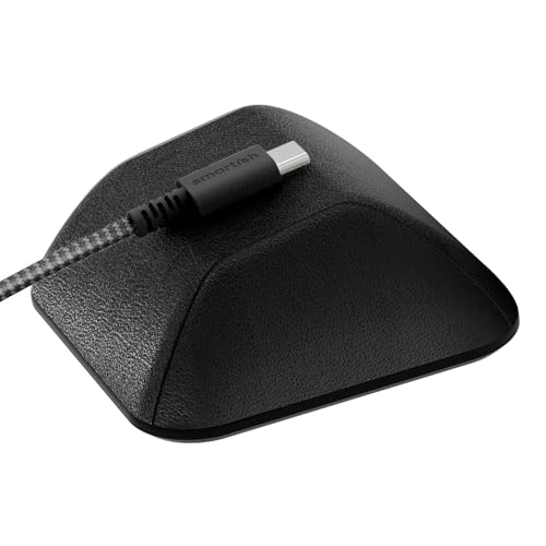 Smartish® Magnetic Cord Holder - Cable Wrangler Organizer with Magnet Clips for Charger Management on Desktop, Nightstand for USB-C + Lightning - Black Tie Affair
