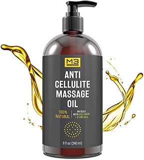 M3 Naturals Anti Cellulite Massage Oil Infused with Collagen and Stem Cell