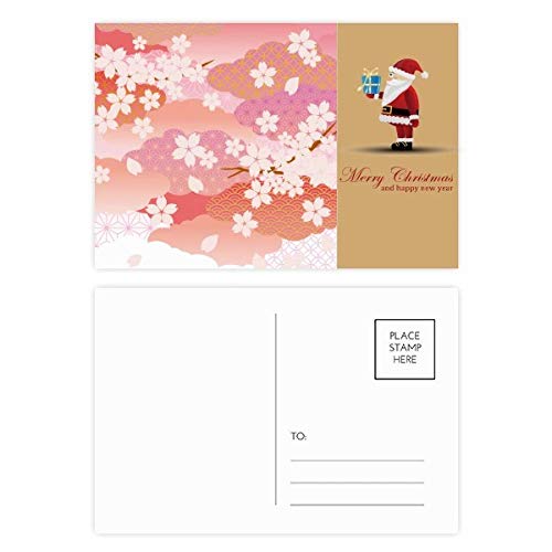 Cartes postales remerciement cerisier rose pour mot de mariage chic