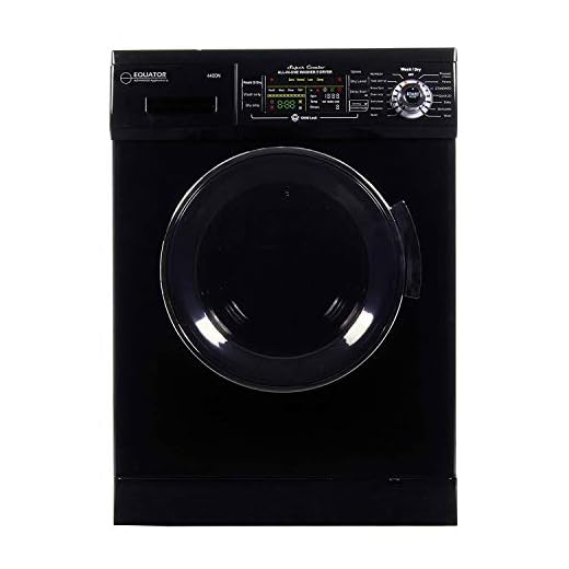 Equator Ver 2 Pro 24" Compact Combo Washer Dryer Vented/Ventless 1200 RPM Black