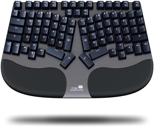 Truly Ergonomic Cleave Keyboard - Optical Infrared Mechanical Switch - Comfortable Palmrest - Backlit - Best Ergo Split - TrulyErgonomic Tactile Switch Better Than Cherry MX Brown - Windows/Mac