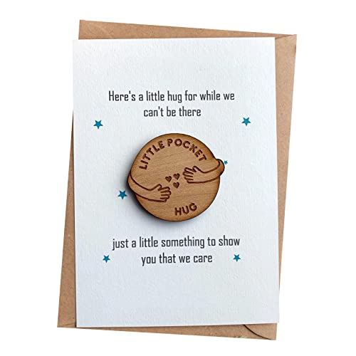 Girl A Little Pocket Hug Mini Mignon Pocket Hug Décoration Spéciale Encourager Anniversaire Fête De Mariage Saint Valentin Cadeau Décoration DIY Carte Anniversaire Humour (Blue, One Size) Cover