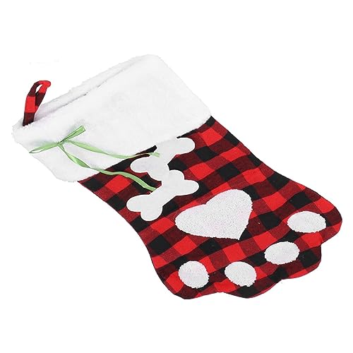 Meias de Natal de Pata de Cachorro Decoração de Presente de Natal de Pata de Cachorro Meia de Pata d